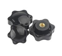Hand Nut 1/2/3/5pcs M4 M5 M6 M8 M12 M16 Hand Knob Head Thumb Nut Through Hole/Blind Hole Plum Handle Nut(Through hole,M8 (Head 48mm) 2Pcs)