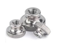 Hand Nut 1/2/3pcs M3 M4 M5 M6 M8 M10 304 Stainless Steel Hand Nut High Head Knurled Thumb Through Hole Blind Hole Nut Advertising Decorative Nail (Color : Through hole, Size : M3 (3Pcs))