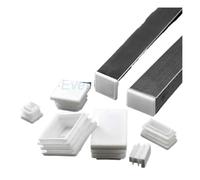 Hand Nut 1-20Pcs 15x15mm-100x100mm White Square Plugs Pipe Tube Cap Plastic Tubing End Cap Insert Blanking Stopper Rectangle Dust Cover(100x100mm(1pcs))
