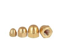 Hand Nut 1~20Pcs Solid Brass Acorn Cap Nuts M3 M4 M5 M6 M8 M10 M12 M14 M16 M18 M20 Gold Hex Decorative Dome Head Cover Semicircle Acorn Cap Nut(M6-10pcs)