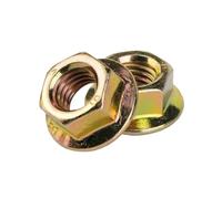 Hand Nut 1-30Pcs M3 M4 M5 M6 M8 M10 M12 M14 M16 Hex Hexagonal Flange Nuts Zinc Plated Carbon Steel Metric Serrated Flange Hex Lock Nuts(M14 1pc)