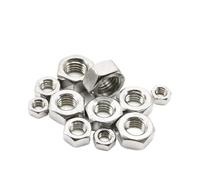Hand Nut 1-50Pcs Black Grade 8.8 Or 304 Stainless Steel Hex Hex Nut For M1.6-M20 Screw Bolt(304 steel,10pcs M12)