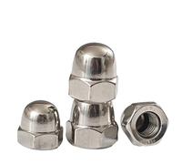 Hand Nut 1/5pcs Pitch Thread Acorn Cap Cap Nut M8 M10 M12 M14 M16 M20 304 Stainless Steel Fine Tooth Decorative Dome Cap Nuts(M16x1.5(1Pc))