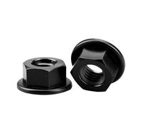 Hand Nut 10/20/50pcs M3 M4 M5 M6 M8 M10 M12 Plastic Flange Nuts Hex Flange Nut(Black,M4 (50pcs))