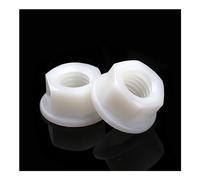 Hand Nut 10/20/50pcs M3 M4 M5 M6 M8 M10 M12 Plastic Flange Nuts Hex Flange Nut(White,M4 (50pcs))