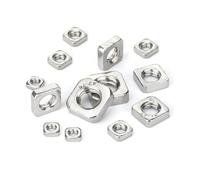 Hand Nut 10/20/50pcs Square Thin Nut M3 M4 M5 M6 M8 304 Stainless Steel Nut Flat Thin Square Nut(M5 50pcs)
