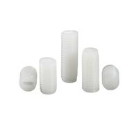 Hand Nut 10-20Pcs White Plastic Plastic Insulated Slotted Flat Point End No Head Headless Bolt Set Screw M3-M5 Metric Thread(20mm,M4(20Pcs))