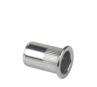 Hand Nut 10-30Pcs M4 -M10 304 Stainless Steel Rivet Nuts Rivnuts Knurled Steel Head Nutserts Flat Head Threaded Insert Nuts Assortment(M4 X 30pcs)