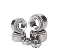 Hand Nut 10-50Pcs M2 M2.5 M3 M4 M5 M6 304 Stainless Steel CLS Self-Clinching Nut Press Insert Rivet Nut Nutsert Slab 0.8-3.2mm(M2-1 slab 1mm 20pcs)