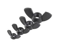 Hand Nut 10-50Pcs M3 -M12 Black White Plastic Nut Wingnut Butterfly Nut Plastic Wing Nuts(Black - 1pc,M3-50pcs)
