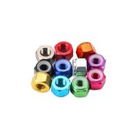 Hand Nut 10 Pcs M2 M3 Aluminum Hex Plastic Insert Lock Nut Blue/Red/Pink/Orange/Purple/Green/Gold/Titanium/Silver/Black Self-locking Nut(Pink,M3)