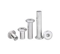 Hand Nut 10Pcs M2 M3 M4 M5 M6 M8 M10 304 Stainless Steel Flat Head Chamfered Furniture Hexagonal Butt Lock Nuts Butt Plywood Screws(8mm,M3(D4mm)-10pcs)