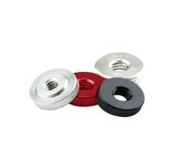 Hand Nut 1Pcs M3 M4 M5 Aluminum Alloy Thumb Nuts (4 Colors) - Thin Knurled Step Hand Tighten Nut | D16/D20 With Height 4-5mm(Red - 1pc,M3xD16xH4)
