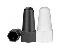 Hand Nut 2-10Pcs Black/White/Gray M6-M30 PE Plastic Hex Caps For Bolt Nuts For Waterproof Dust Protective Decoration Lengthen Nut Cap(Black - 1pc,10x25xM6(10pcs))