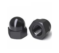 Hand Nut 2-50Pcs M3 - M20 Plastic Hex Nuts White Or Black Plastic Cap Nuts Decorative Cover Semicircle Acorn Cap Nut(Black - 1pc,M14-5pcs)