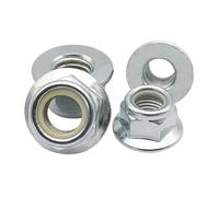 Hand Nut 2-50Pcs M4 M5 M6 M8 M10 M12 Antirust Zinc Plated Hex Flange Plastic Insert Lock Nut Self-locking Nylock Locknut(M10-10Pcs)