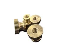 Hand Nut 2-5pcs M3 M4 M5 M6 M8 Brass Step Thumb Nut Knurled Hand Copper Tighten For Machines(M4 5pcs)