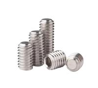 Hand Nut 20-50Pcs M4 M5 M6 304 Stainless Steel Hex Hex Socket Flat Point End Set Screw Bolt Headless Screw(M5x35-20PCS)