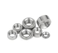 Hand Nut 30Pcs 304 Stianless Steel Pressure Riveting Nut M2 M2.5 M3 M4 M5 M6 M8 M10 Self Clinching Nut Swage Nut Sert Press Nuts(M3-0 Slab 0.8mm)