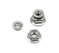 Hand Nut 5/10pcs M6 M8 M10 M12 Fine Thread 304 Stainless Steel Hex Hex Head Serrated Lock Spinlock Flange Nut(5pcs M10 pitch 1.0)