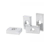 Hand Nut 5-50Pcs Square Nut Zinc-Plated Carbon Steel Thin Rectangular Nuts Slider Block For Aluminum Profile Accessory M8 M10(M8x12x20x4-50pcs)