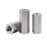 Hand Nut 5Pcs M3-M20 304 Stainless Steel Left Right Thread Hex Rod Coupling Nuts Extension Joint Nut Screws Connection Thread Nut(M5x100x8)