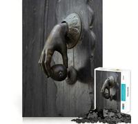 Hand of Fate Door Knocker 1000 Pieces Jigsaw Puzzles for Adults Strong Logic Sharp Color Fun Challenge (38x52cm)