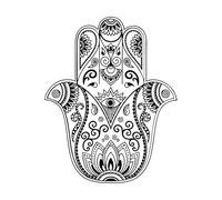 Hand of Fatima Mandala - Mandala Art Decal Hamsa Hand Wall Sticker Ideas for Boho Decoration Indian Decor-L-67x83cm