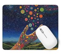 Hand of God Mouse Mat, Small Mouse Pad Color Waterproof Gaming Mousepad, Mini Desk Mat 60 x 40 cm with Anti-Slip Base, Stitched Edges Mousepad, Keyboard, Mousemats for Desk, Gifts for Women p1j-8