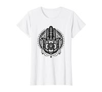 Hand of Hamsa Value Graphic T-Shirt, Women, White, M
