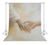 Hand Of Jesus Christ, Woman Touches Jesus, God Healing, Spiritual Teacher, Christian Art Painting, Jesus Print, Jesus Clipart, Bible Poster Photography Cloth56x79inch(142x200cm)