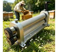 Hand Operated Beeswax Comb Foundation Roller Mill 280mm, Bee Wax Honeycomb Stamper Press Machine, Durable Alloy Rollers for Beekeeping Hive 5.1mm