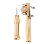 Hand Operated Fishing Hook Knotter Device for Line Tying Copper Golden | High Technology Design, Easy to Carry and Use, Helps Protect Wire, Boosts Tension Strength Random Style