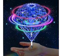 Hand Operated Flying Toy Drone for Kids, 360° Magic Hover Ball with Cool LED Lights, Mini UFO Toy with Bounce Mode, Cool Flying Drone Gifts for 6 7 8 9 10+ Boys and Girls