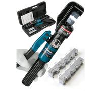 Hand Operated Hydraulic Crimping Tool Range 12 AWG-2/0 AWG for Cable lugs Hydraulic Crimping Crimper Wire Terminal Lug Tool with 9 Pairs Dies