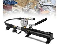 Hand-Operated Hydraulic Pump - High-Pressure Tool with Hose and Thread for Various Applications