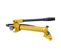 Hand-Operated Hydraulic Pump with Anti-Vibration Pressure Gauge, 2800cc Oil Capacity, ZG3/8 Threads for Industrial and Workshop Use