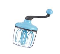 Hand Operated Silent Egg Beater - Crank-Driven Manual Aluminum Mixer, Cooking for Foaming | Countertop Milk Frothing Aid, Large Capacity Dough Flutter Mechanism, Portable Cooking Whip Unit