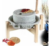 Hand Operated Stone Grain Mill Grinder for Flour - for Wheat, Rice, Beans, and Spices, Perfect for Home Food Preparation