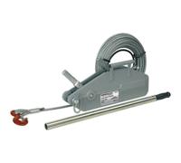Hand Operated Wire Rope Puller - 1600kg Max Line Force - Quick Release Lever