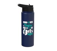 Hand Over The Yarn - Crocheter Crochet Knitting Stainless Steel Insulated Water Bottle