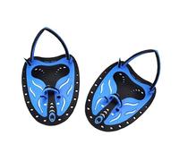 Hand Paddle, Swimming Paddle, Swimming Training Paddle with Adjustable Silicone Strap Holes Professional Kids Adults Beginner Training Aid Fins Swimming Accessories Black & Blue S