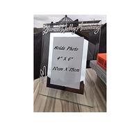 Hand Painted 60th Diamond Anniversary Portrait Photo Frame (Milestone) 4” x 6” Hearts/Crystals