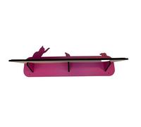 Hand Painted and Natural Indoor Cat Large Wall-Mounted Shelf, 9mm MDF, Modular Design, Multiple Cats, Cat and Mouse Motif, Non-Slip Pads, UK Handmade (Pink)