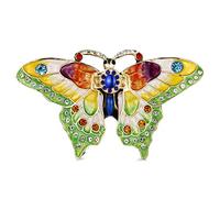 Hand Painted Animal Trinket Box for Home Decor, Hinged Enamel Jewelry Organizer Storage for Ring Earrings, Unique Figurine Keepsake Collectible Personalized Elegant Ornaments (Butterfly)