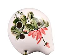 Hand-painted Bend-shaped 6-hole Alto C Key Six-hole Children's Beginner Ceramic Ocarina ocarina instrument (3)