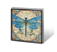 Hand Painted Blue Dragonfly Lapel Pin Cute Metal Brooch Pin Fashionable Square Badge for Shirts, Hats, Jackets Unique Fashion Accessories Gift for Men & Women