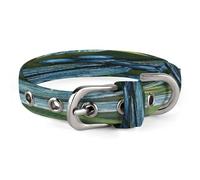 Hand Painted Blue Dragonfly Pet Collar, Adjustable Dog Collars with Buckle Stainless Steel D-Ring, Comfortable Collar for Small Medium Dogs and Cats