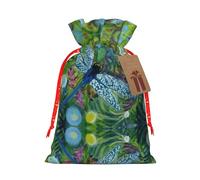 Hand Painted Blue Dragonfly Printed Drawstring Gift Bags,Various Sizes, Bulk Plastic Packaging Bags