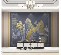Hand Painted Cameo Palace Architecture Golden Line 3D Wallpaper Easy Install Feature Office Living Room Sofa Bedroom TV Background Wall Decoration-430cm×300cm